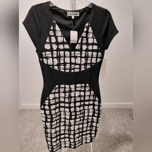 Almost Famous Black and White Checkered Mini Dress